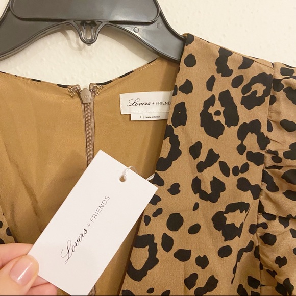 SOLD Lovers+Friends Leopard Ruffle Romper FLAW - Picture 10 of 12